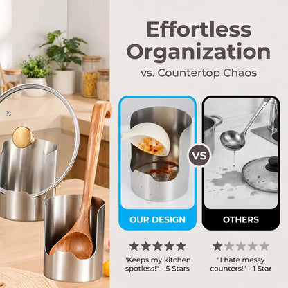 🥣 Stainless Steel Utensil & Lid Organizer