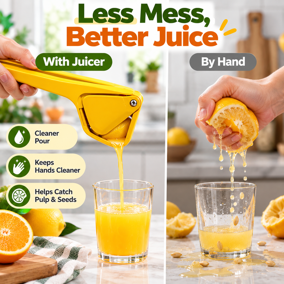Manual Citrus Juicer – Easy Hand Press for Fresh Juice