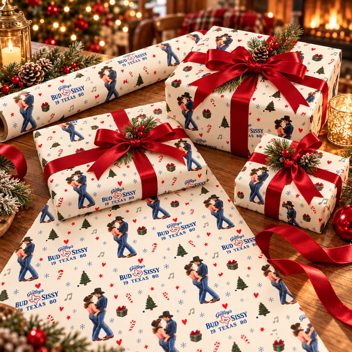 Retro Western Christmas Wrapping Paper 🎄🤠