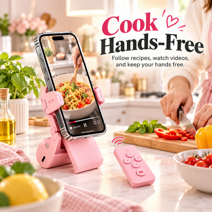 📱Hands-Free Phone Stand with Scroll Remote