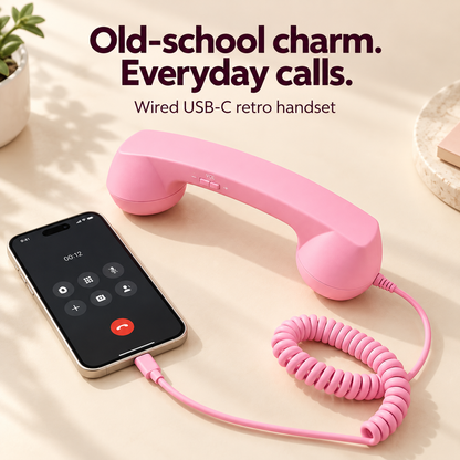 ☎️ Retro telephone handset with Type-C interface 📞