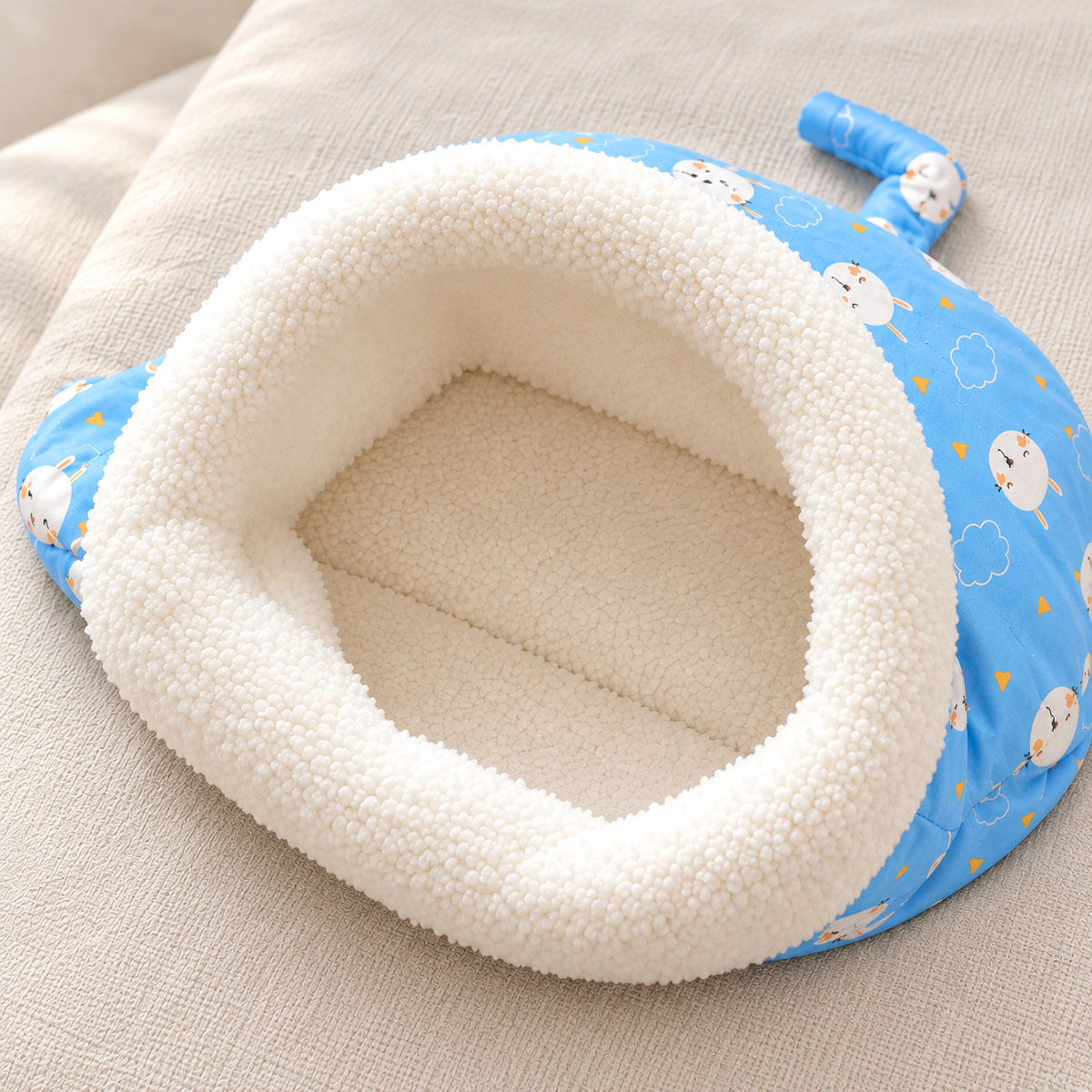 🐾 Cozy Fleece Pet Sleeping Bag – Soft Snuggle Bed for Cats & Small Dogs 💤