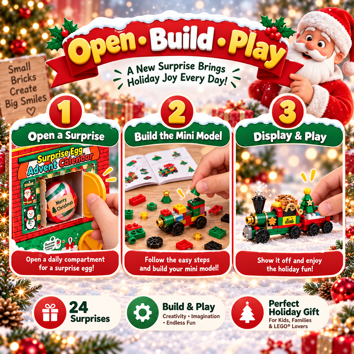 🎅 2026 Christmas Capsule Building Blocks, Surprise Mini Building Set