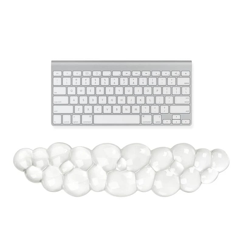 Transparent Jelly Hand Rest Pad Set  Elastic palm support to ease strain during long hours of typing and gaming
