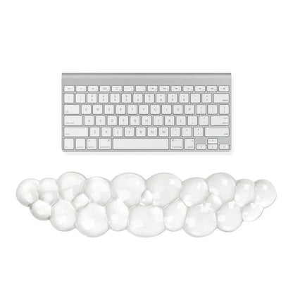 Transparent Jelly Hand Rest Pad Set  Elastic palm support to ease strain during long hours of typing and gaming