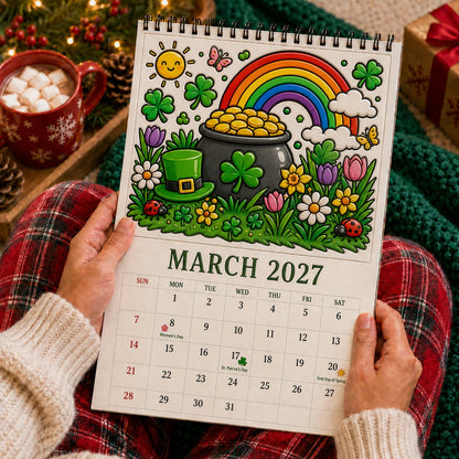 🎨Color The Year 2027: Trace-By-Groove Creative Calendar📅