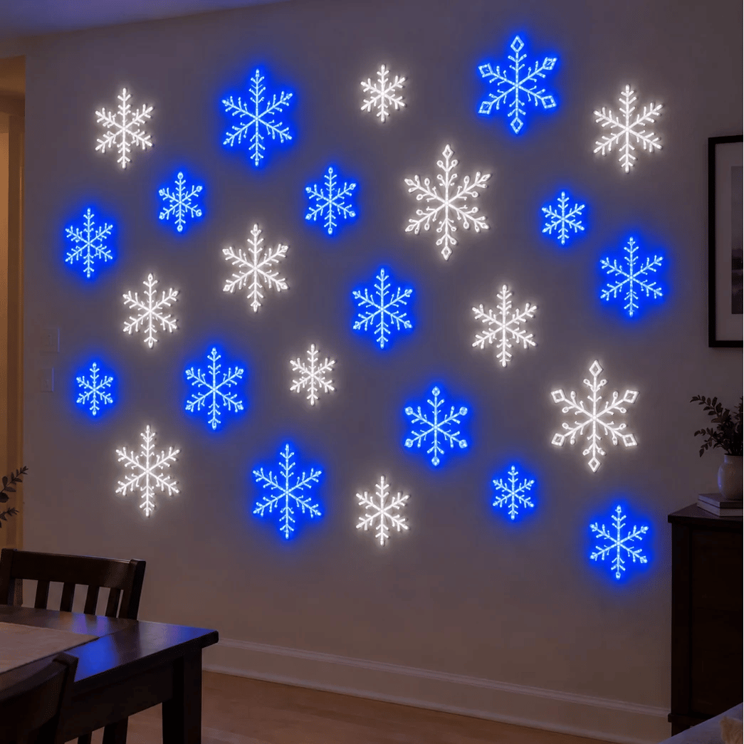 ❄️LED Snowflake Wall Set