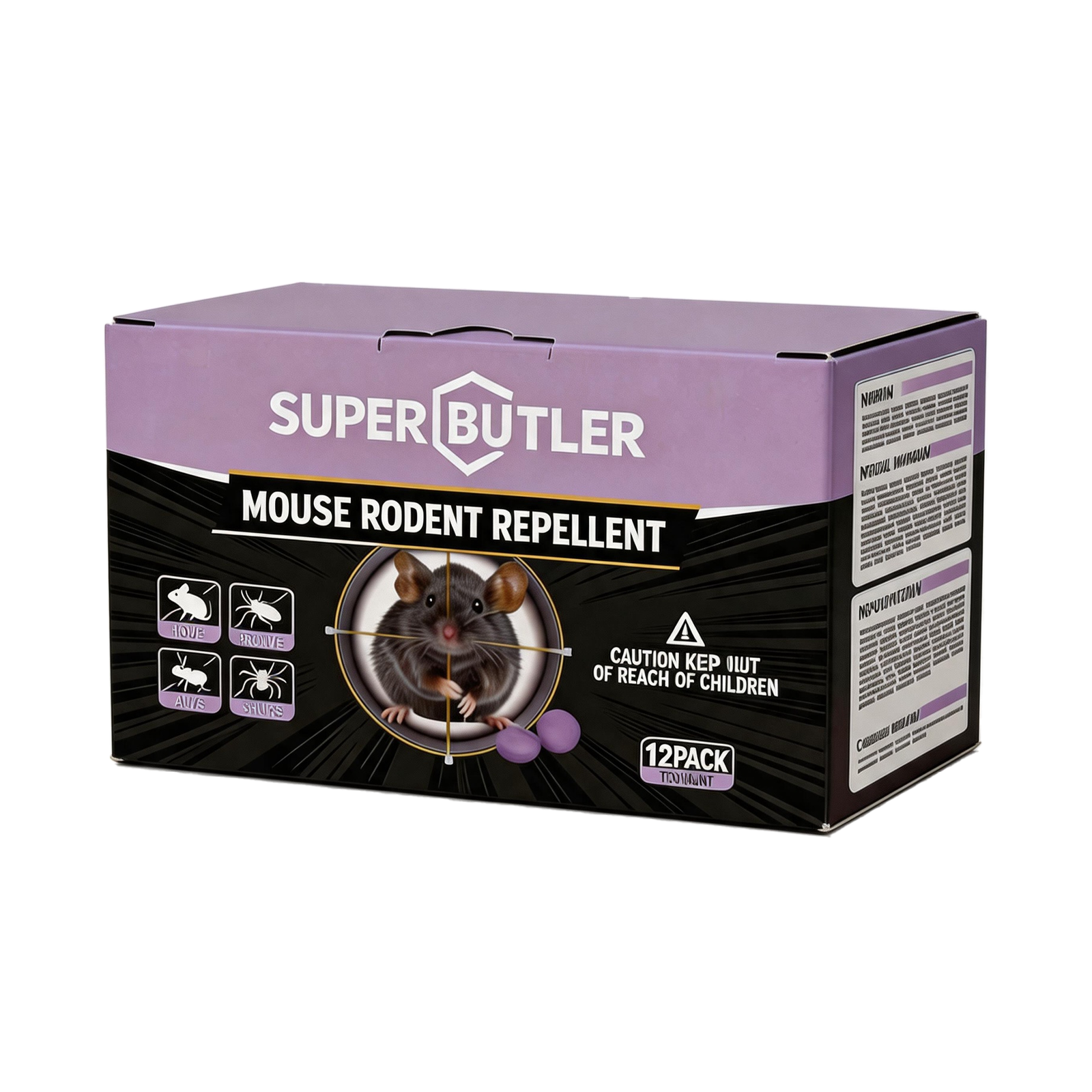 Original Super Butler mouse rodent repellent product packaging