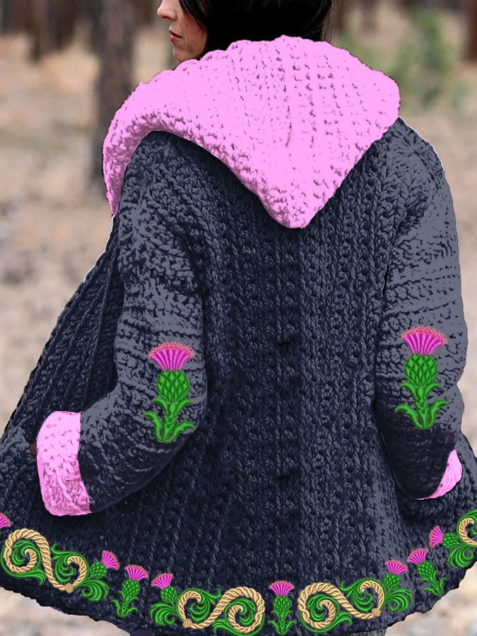 Women's Thistle Scottish Hooded Jacket