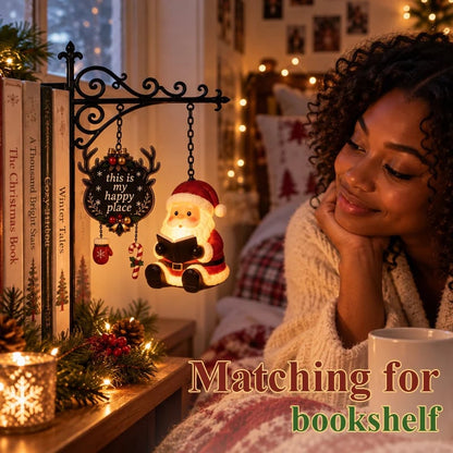 📚 Hanging‑Style Xmas Shelf Lamp, For Cozy Reading Nook Holiday Styling