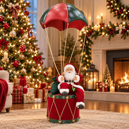 Musical Light-Up Floating Santa Decor ✨Easy Storage & Cordless Glow🎄