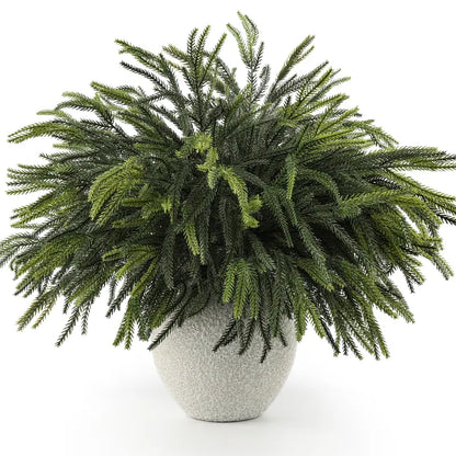 🌲 24-Inch Real Touch Norfolk Pine Stems – Flexible Artificial Evergreen Greenery