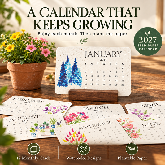 ✨Early Holiday Sale 49% OFF🌱Eco-Friendly Plantable “Timeless” Seed Calendar 2027📆
