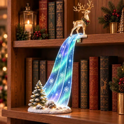 ✨ Christmas Resin Shelf Sitter Ornament with Cascading LED Lights | 6 Styles Available, Warm Festive Indoor Decoration for Family