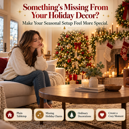 🎄 Mini Christmas Campfire Mist Lamp – Cozy LED Holiday Tabletop Decor