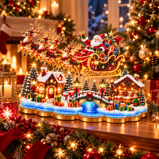 Light-Up 3D Christmas Diamond Painting Kit 🎄