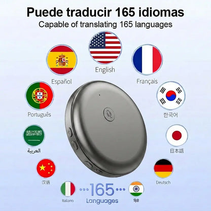 Portable Wireless AI Language Translator Pen - Spanish & English Practice Companion, 165-Language Support