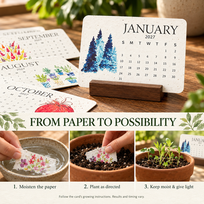 ✨Early Holiday Sale 49% OFF🌱Eco-Friendly Plantable “Timeless” Seed Calendar 2027📆