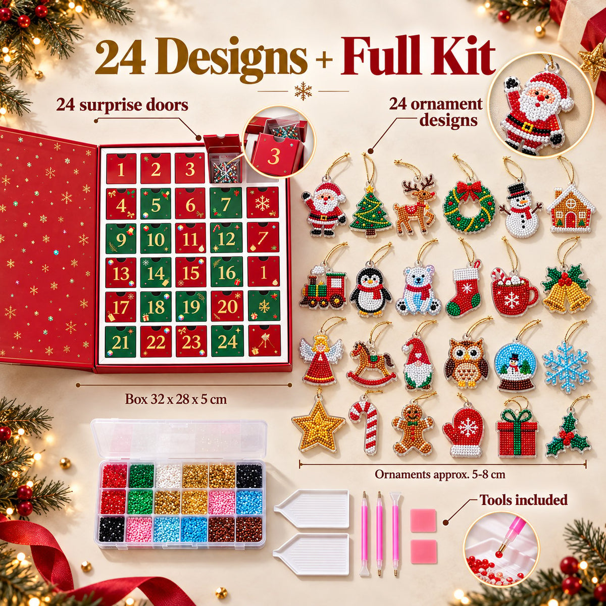 Diamond Painting Advent Box | 24 Little Handmade Treasures For Christmas