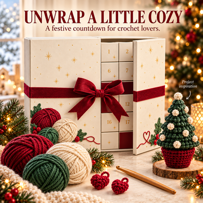🎄Christmas Crochet Advent Calendar — Yarn & Craft Surprise Gift Box✨🎁