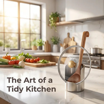 🥣 Stainless Steel Utensil & Lid Organizer