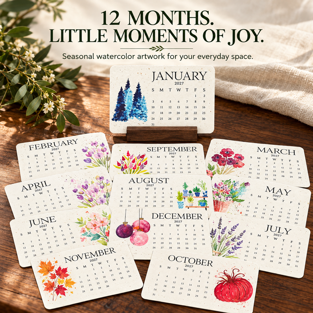 ✨Early Holiday Sale 49% OFF🌱Eco-Friendly Plantable “Timeless” Seed Calendar 2027📆