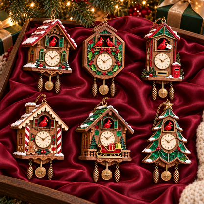 🎄 Limited-Time Christmas Sale | 2026 Red Cardinal Cuckoo Clock Ornaments – Set of 6 Vintage-Inspired Designs for a Nostalgic Holiday Tree & Thoughtful Gifting ❤️