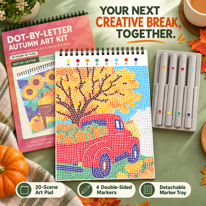 🍂 Autumn Dot-by-Letter Art Kit