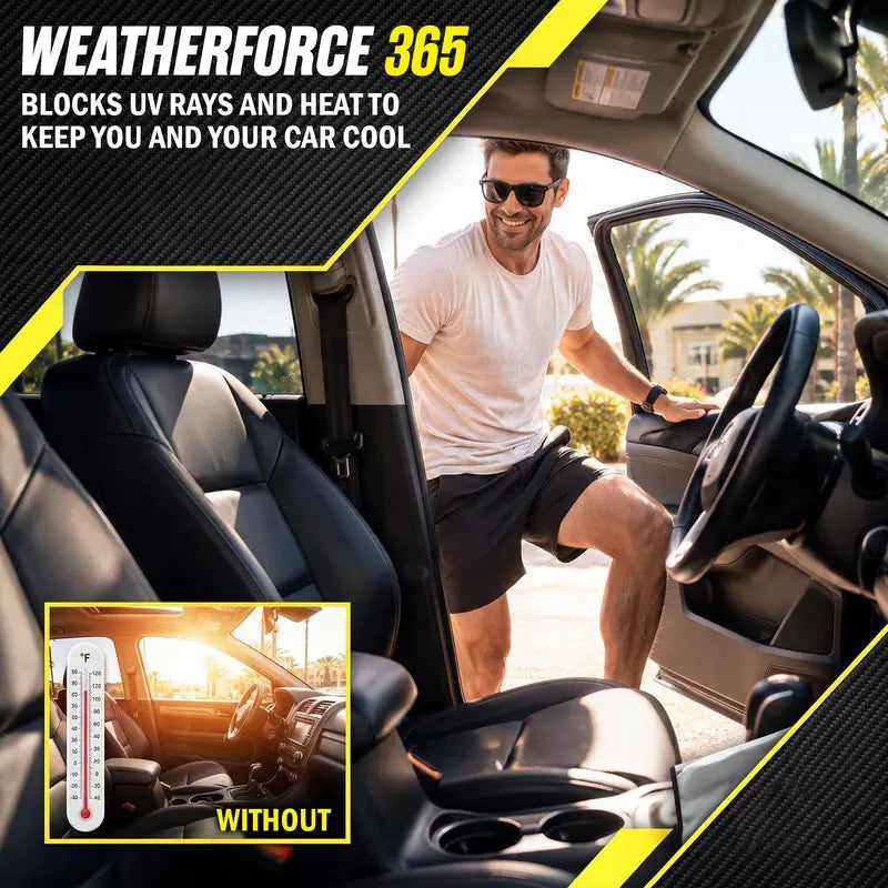 ☀️❄️ Reversible All-Season Windshield Cover | Magnetic Snow & Sun Shield