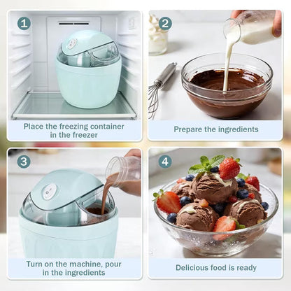 📦Free Shipping🎁Mini Homemade Ice Cream Maker 🍦 Personal Frozen Dessert Machine