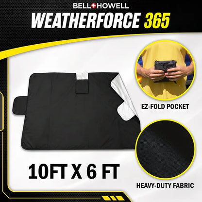 ☀️❄️ Reversible All-Season Windshield Cover | Magnetic Snow & Sun Shield