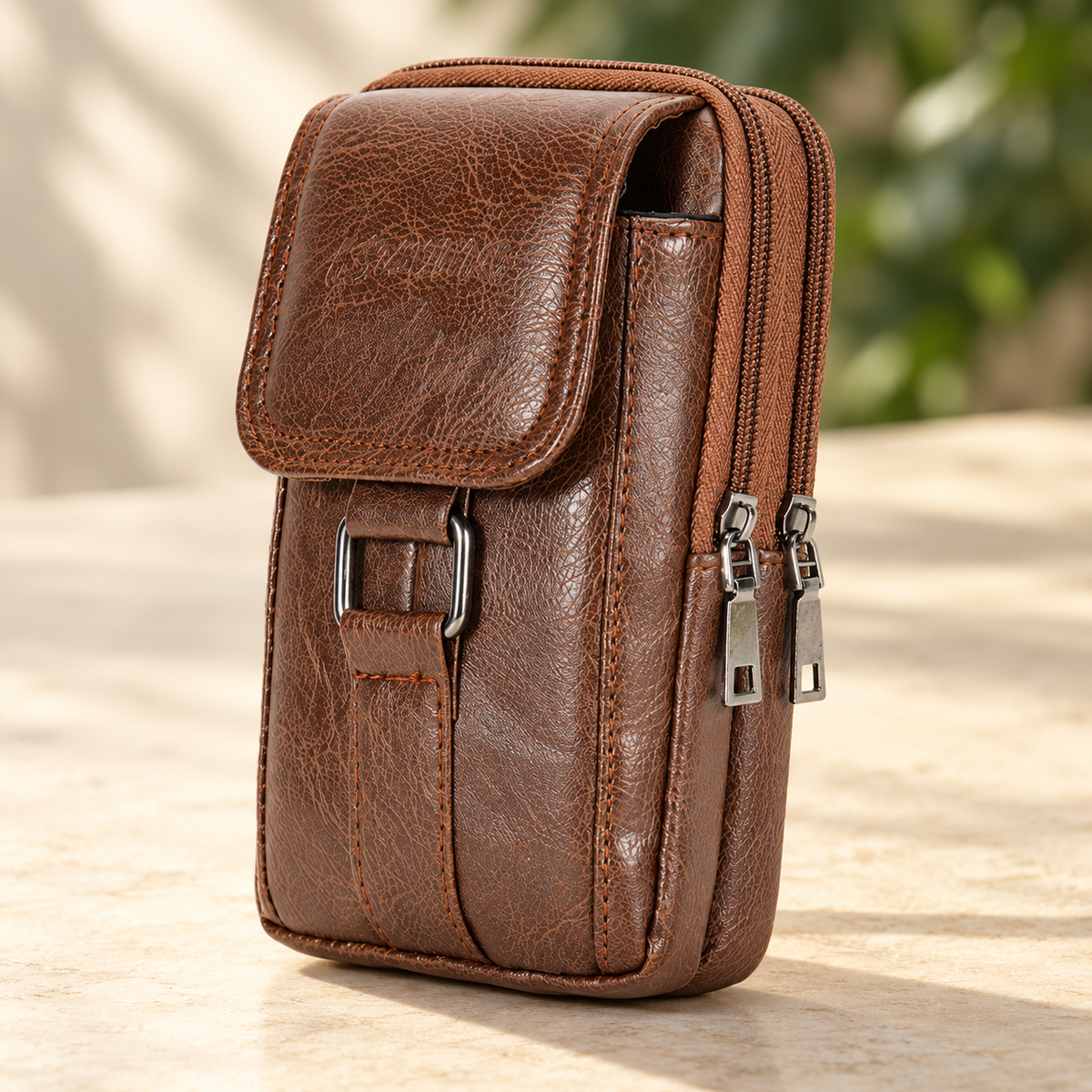 Belt-Loop Phone Pouch 🤎 Double-Zip Everyday Carry