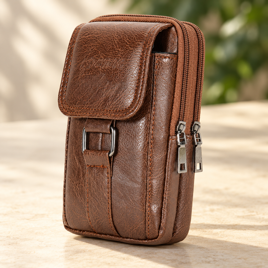 Belt-Loop Phone Pouch 🤎 Double-Zip Everyday Carry