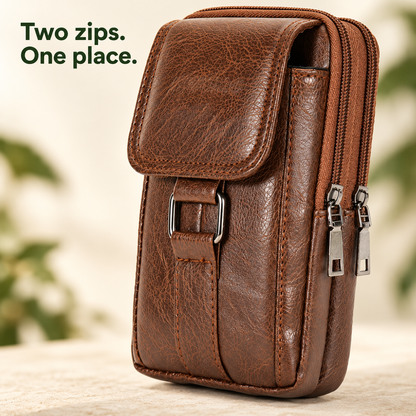 Belt-Loop Phone Pouch 🤎 Double-Zip Everyday Carry