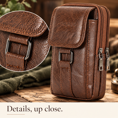 Belt-Loop Phone Pouch 🤎 Double-Zip Everyday Carry