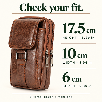 Belt-Loop Phone Pouch 🤎 Double-Zip Everyday Carry