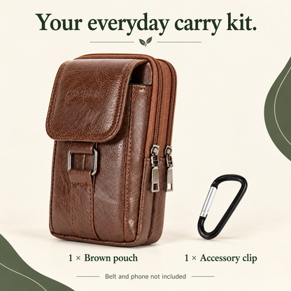 Belt-Loop Phone Pouch 🤎 Double-Zip Everyday Carry