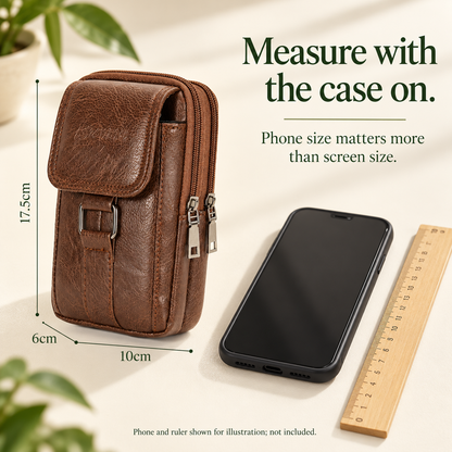 Belt-Loop Phone Pouch 🤎 Double-Zip Everyday Carry