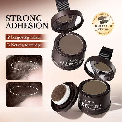 Hairline Powder - Strong Adhesion, Long-Lasting Formula, 2-Color Selection, Smudge-Free Haircare for Hair Gaps Fixing & Root Touch-Ups