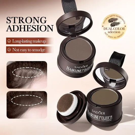 Hairline Powder - Strong Adhesion, Long-Lasting Formula, 2-Color Selection, Smudge-Free Haircare for Hair Gaps Fixing & Root Touch-Ups