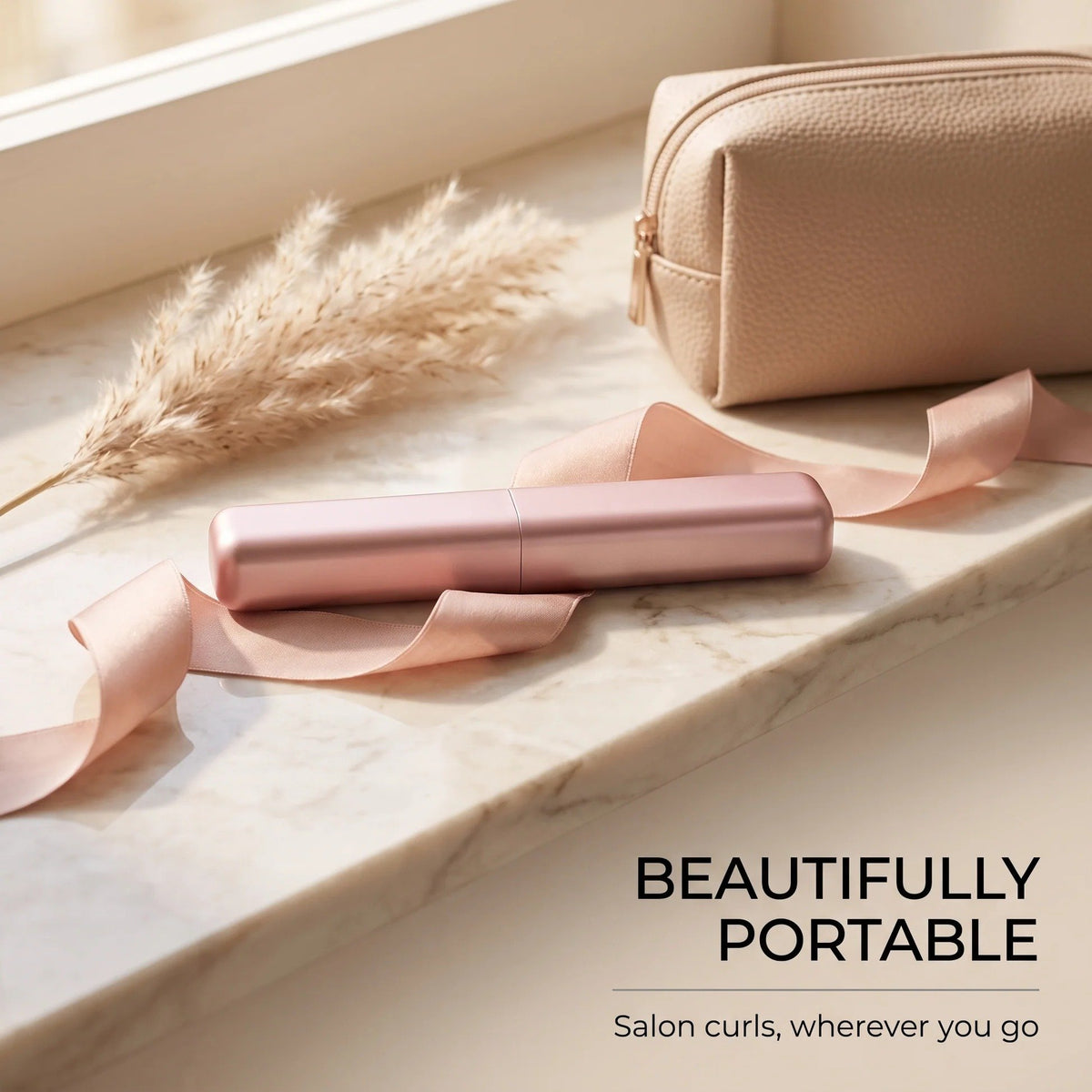 Cordless Ceramic Hair Curler – Fits in Any Bag 👜🔥