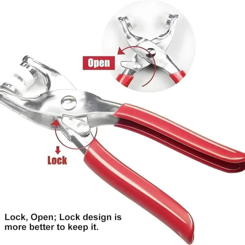 🎨Seamless Stitching Sewing Kit-100Pcs Invisible Colored Metal Buckle & Manual Pressure Pliers 🔧