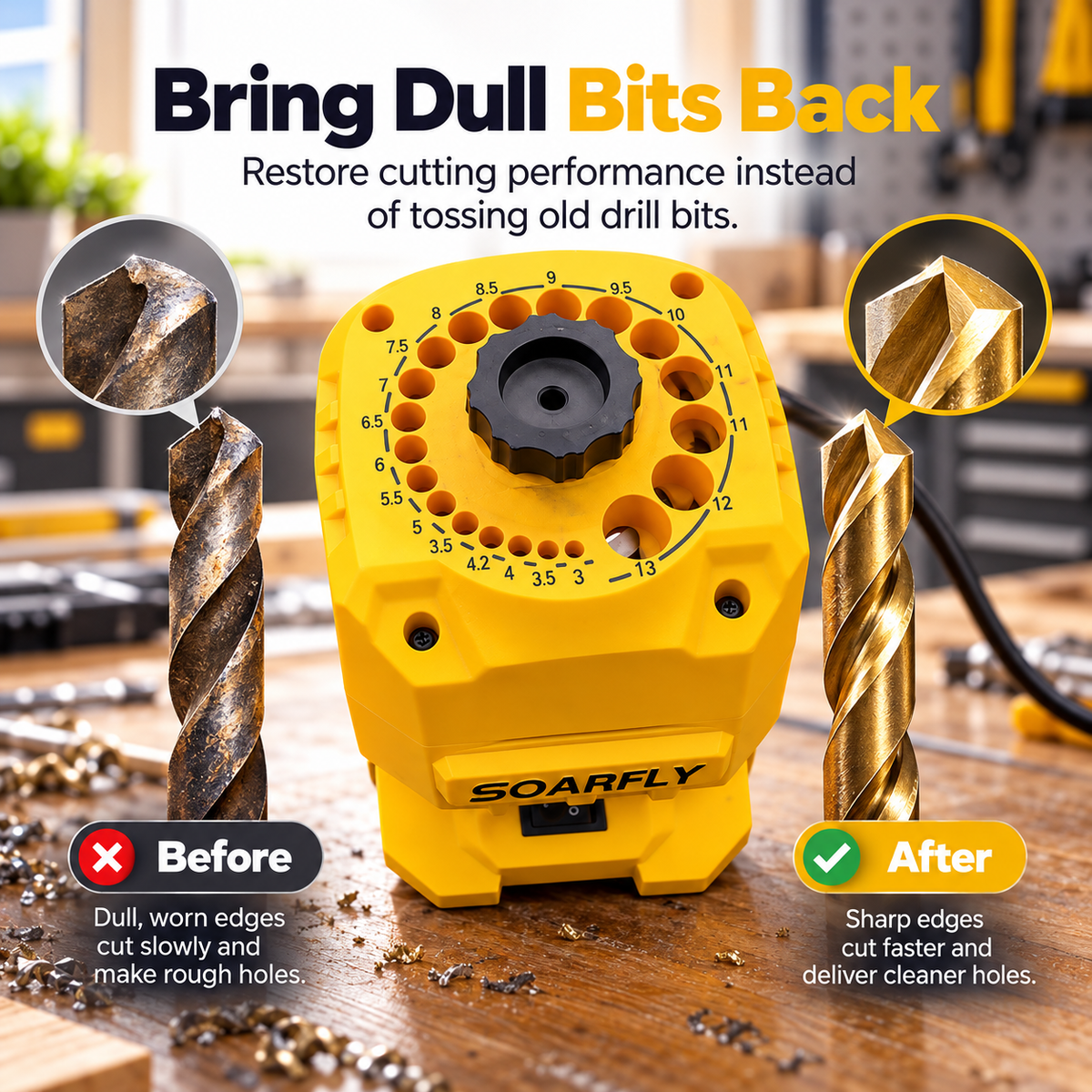 🔧 Electric Drill Bit Sharpener – Fast & Precise Sharpening ⚡