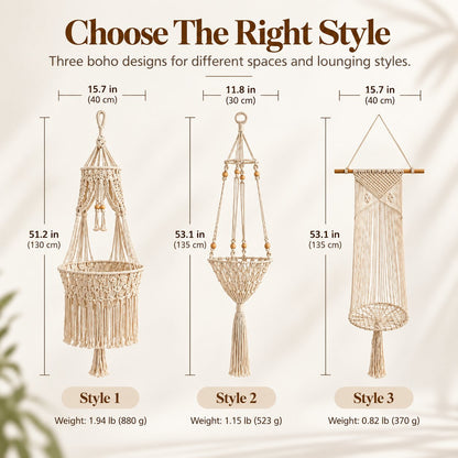 🐱 Boho Macrame Cat Hammock – Cozy Hanging Bed For Your Cat