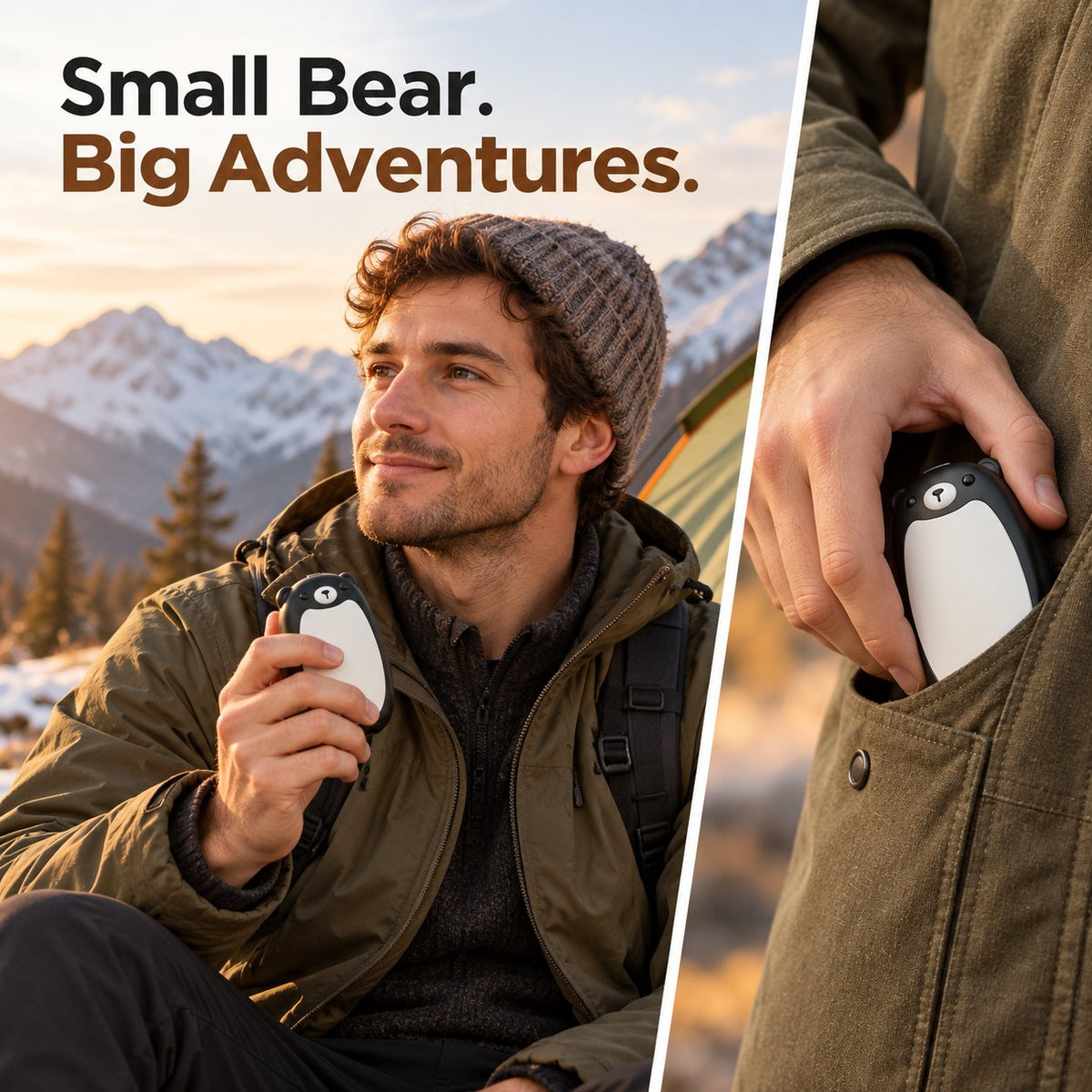 2-in-1 Magnetic Bear Hand Warmers