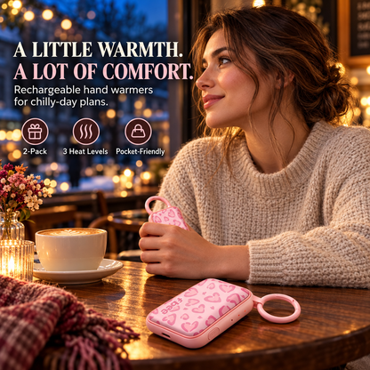 🔥🎁Rechargeable Hand Warmers with Carrying Rings