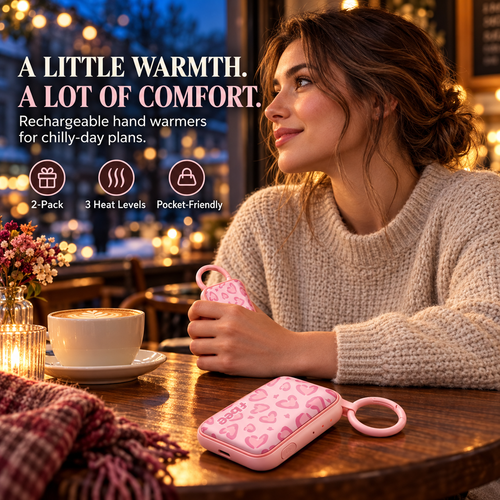 🔥🎁Rechargeable Hand Warmers with Carrying Rings