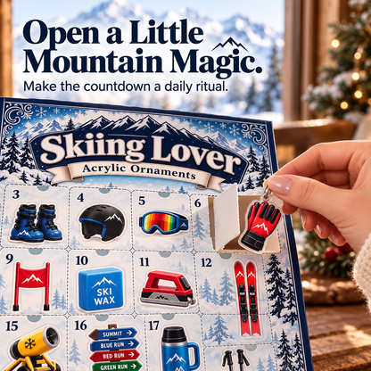 🏂24-Day Ski Ornament Advent Calendar – Christmas Surprises for Ski Lovers 🎄