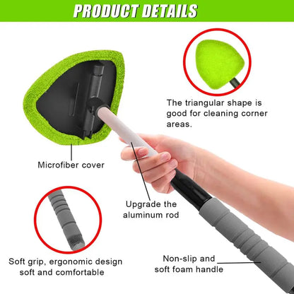 🪟9 PCS Car Window Cleaner Kit Extendable Handle Windshield Cleaning Tool