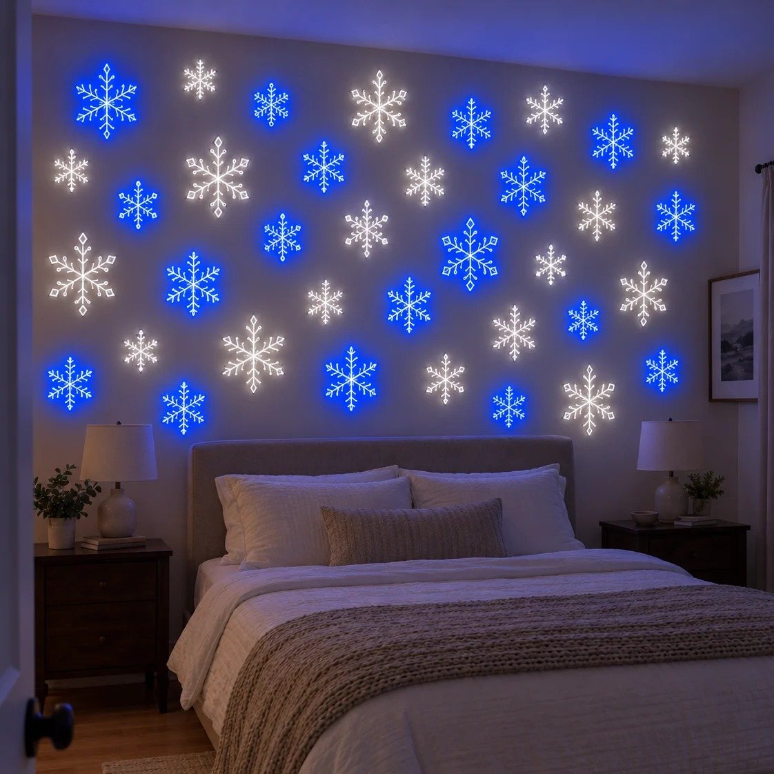 ❄️LED Snowflake Wall Set